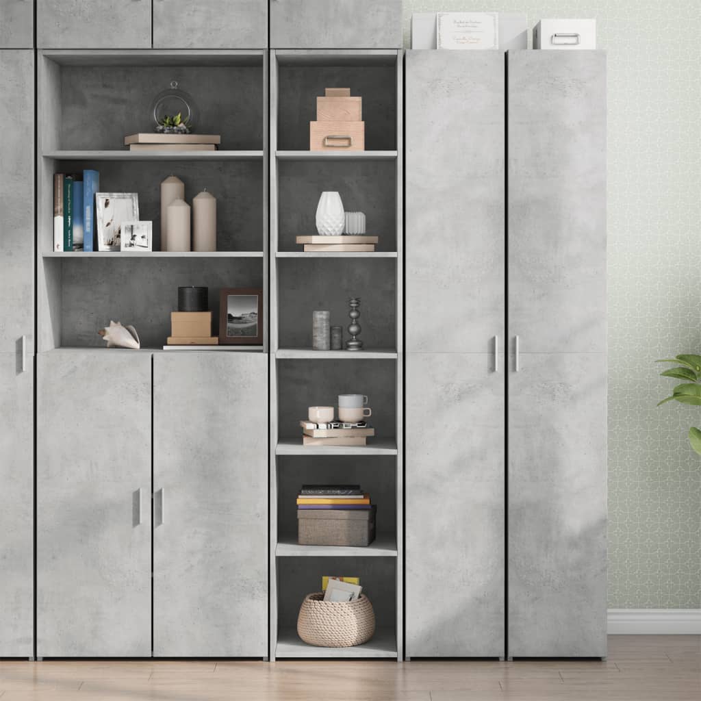 Highboard Concrete Grey 40x41x185 cm Engineered Wood